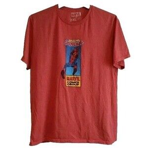 Mens Red Marvel Spiderman T Shirt Tee Lootcrate Gear Goods  Size 2XL